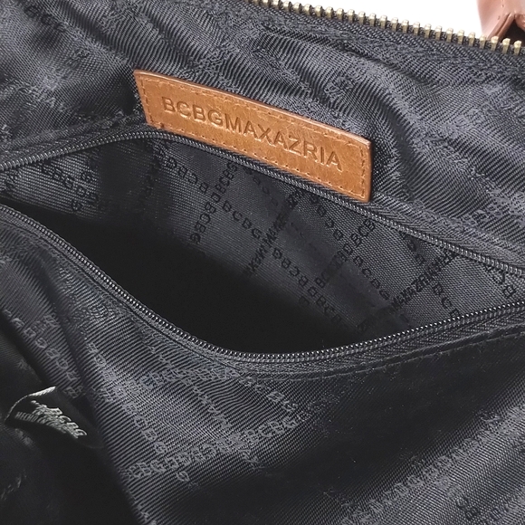 BCBG Large Satchel Shoulder Bag Crossbody Leather Black BCBGMaxAzria Barney's - Picture 10 of 13